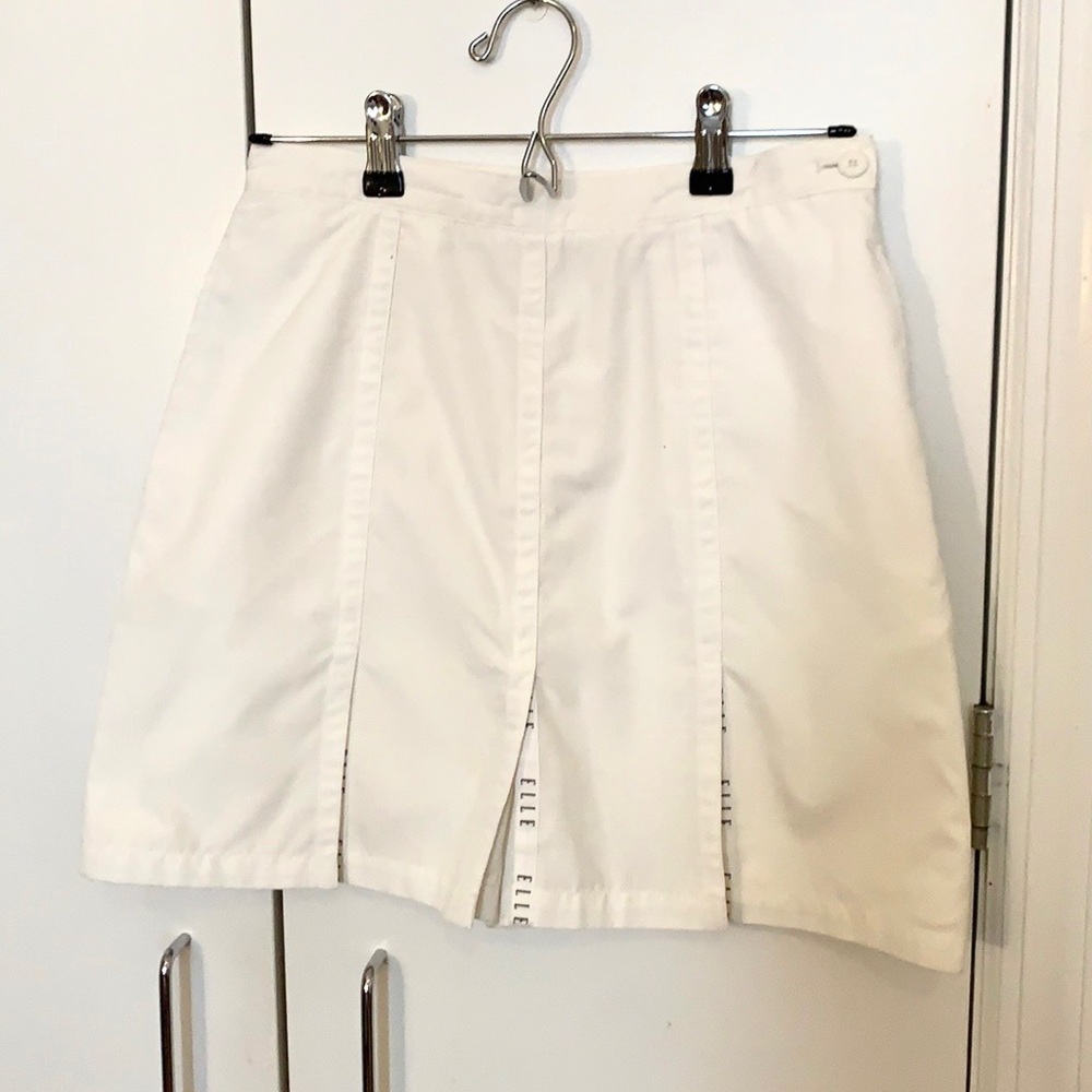 Vintage Elle Sports Preppy White Tennis Skort Skirt